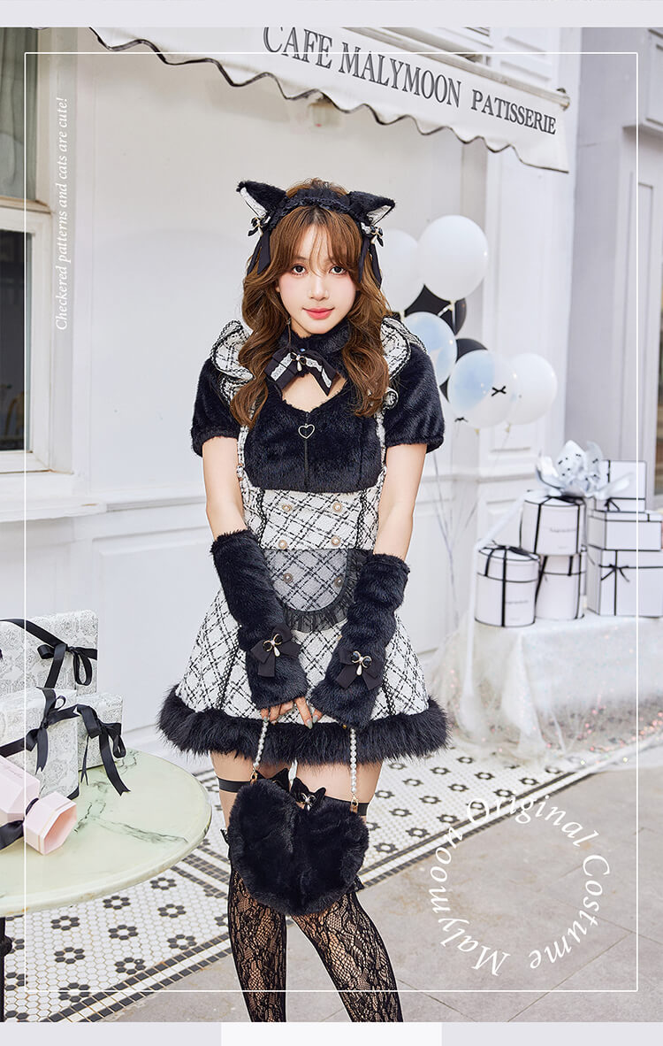 【即日発送】【沖縄コレクション着用】グレースツイードキャット《オリジナルコスプレ10点セット》【Malymoon/マリームーン】【CS25007】