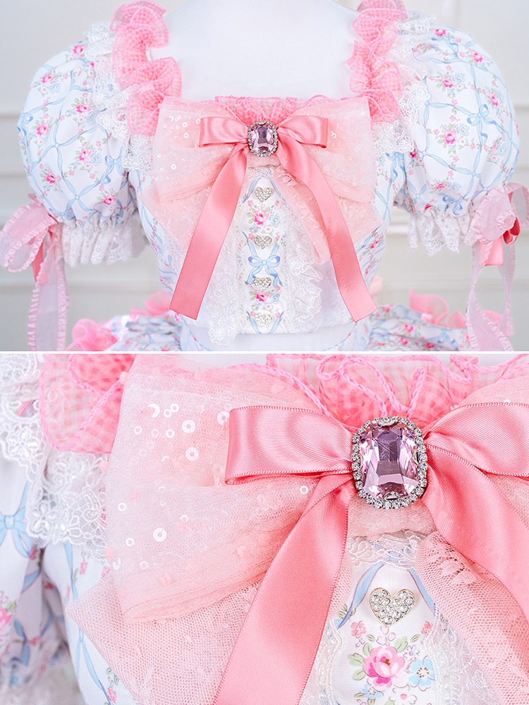 【2～5営業日で発送】【セレモニーコスチューム】プリズムロゼットフリルドレス【Malymoon/マリームーン】【CC26047】