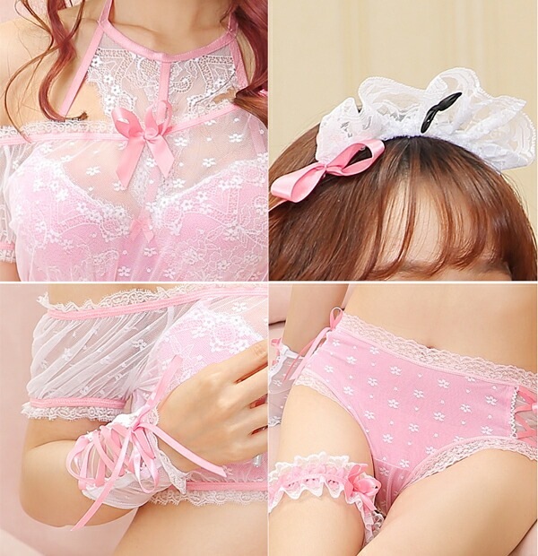 【即日発送】オフショルメイド2カラー《セクシーランジェリー6点セット》【Dreamy Doll/ドリーミードール】【7972】