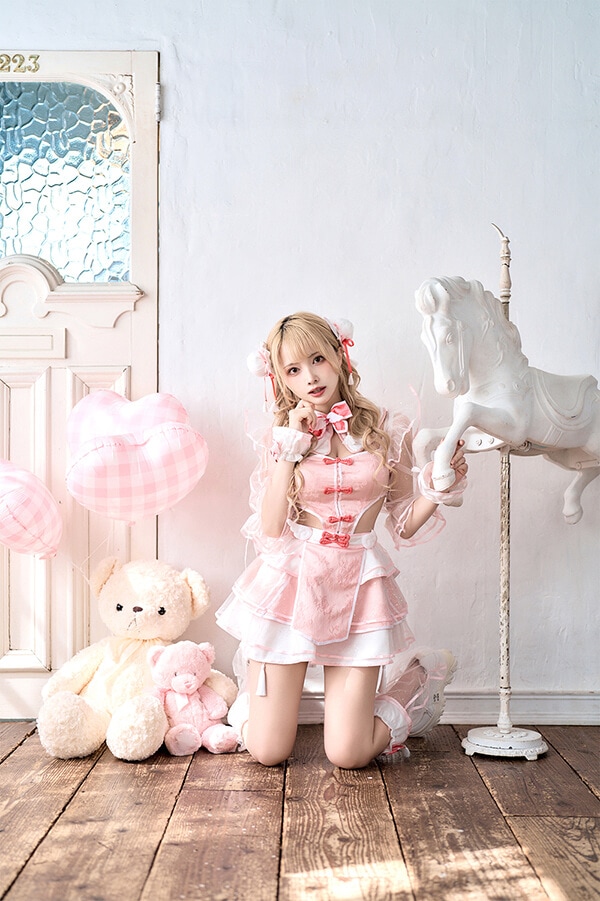 【即日発送】-魔法少女-スパークルフィーユマジカルチャイナ《ハロウィンコスプレ9点セット》【Malymoon/マリームーン】【10110】