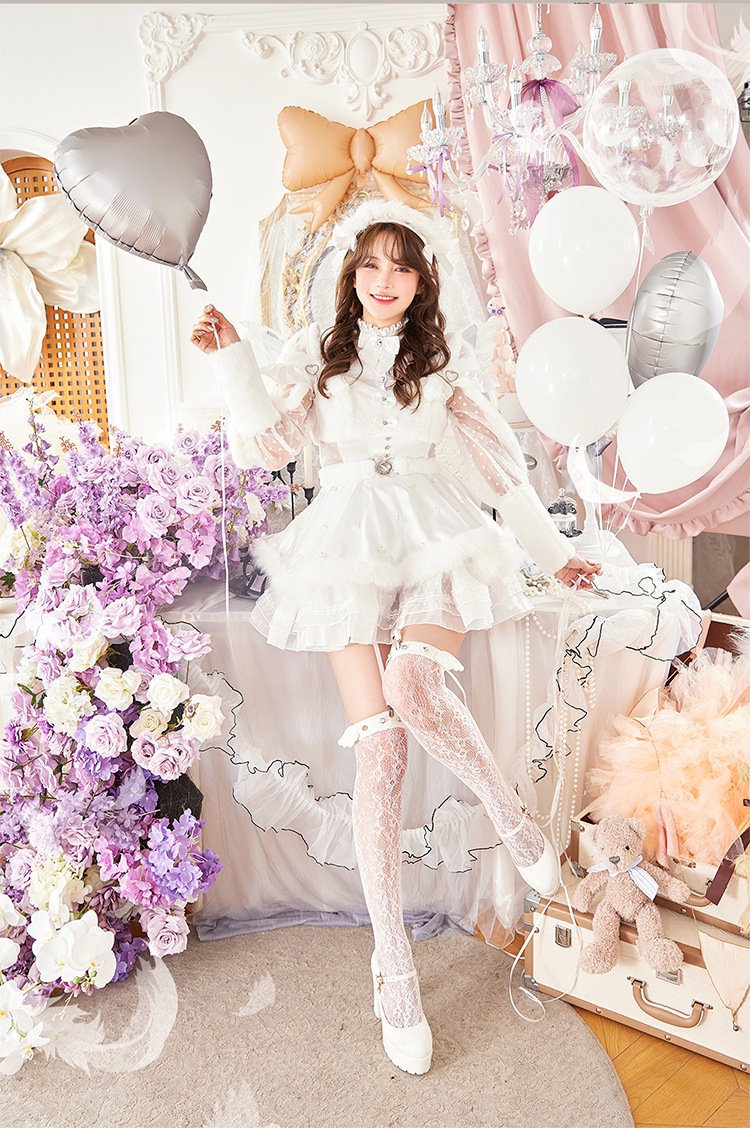 【即日発送】《エンジェル&デビル》ミスティフェザードレス《ハロウィンコスプレ8点セット》【Malymoon/マリームーン】【CS25009】