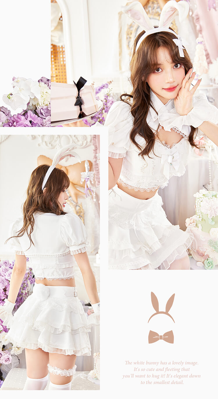 【即日発送】シャンデリアレースバニー《ハロウィンコスプレ9点セット》【vanityME. × Malymoon】【CS25037】