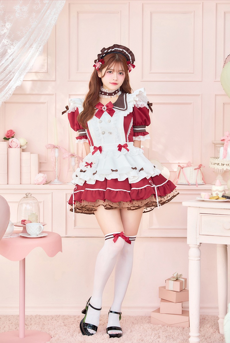 【即日発送】【景井ひな着用】ホイップチュールケーキメイド《バレンタインコスプレ10点セット》【Malymoon/マリームーン】【CS25184】