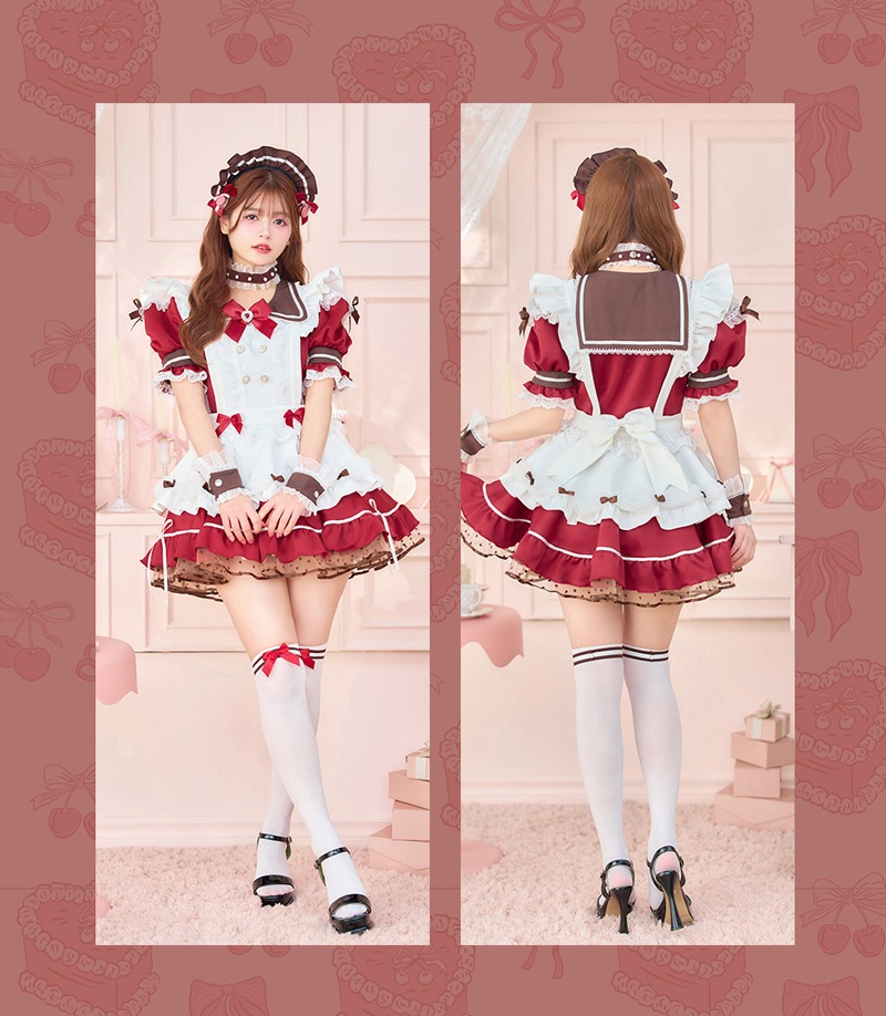 【即日発送】【景井ひな着用】ホイップチュールケーキメイド《バレンタインコスプレ10点セット》【Malymoon/マリームーン】【CS25184】
