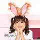 【即納】カチューシャ うさ耳 オレンジ ハロウィン 鈴付き 仮装 パーティーグッズ イースター うさぎ マリームーン【3003】|カチューシャ(headpiece)|コスプレ小物