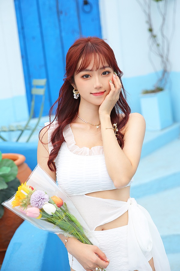 【取り寄せ】ワンショルダーワンピース水着ホワイト《レディース水着1点セット》【4615】