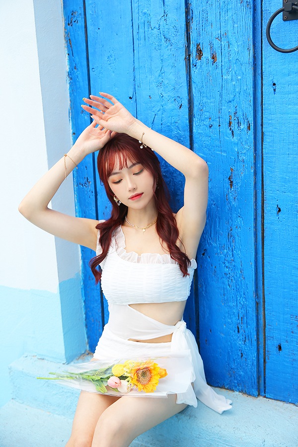 【取り寄せ】ワンショルダーワンピース水着ホワイト《レディース水着1点セット》【4615】