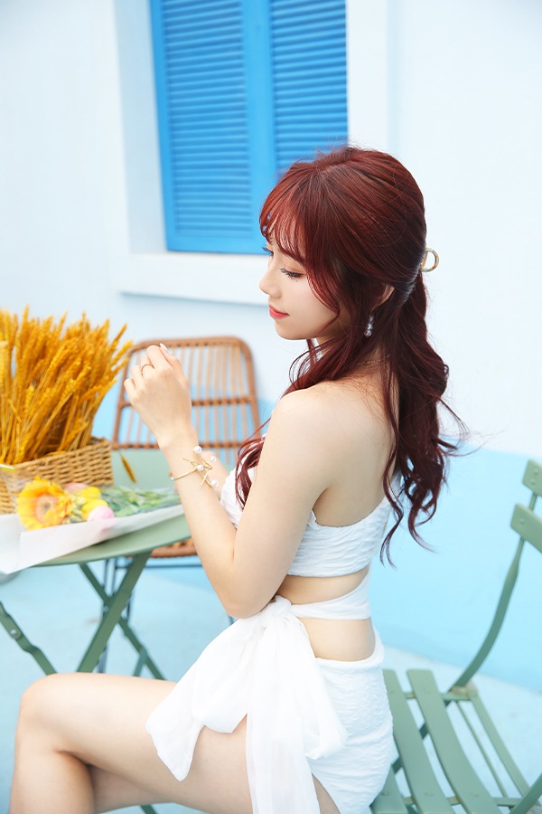 【取り寄せ】ワンショルダーワンピース水着ホワイト《レディース水着1点セット》【4615】