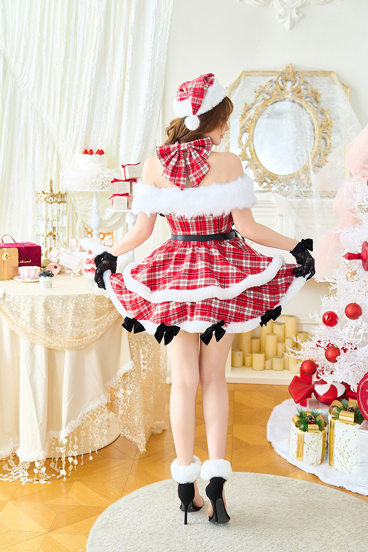 【即日発送】ミスティブラックリボンサンタ《クリスマスコスプレ7点セット》【Malymoon/マリームーン】【CS25146】