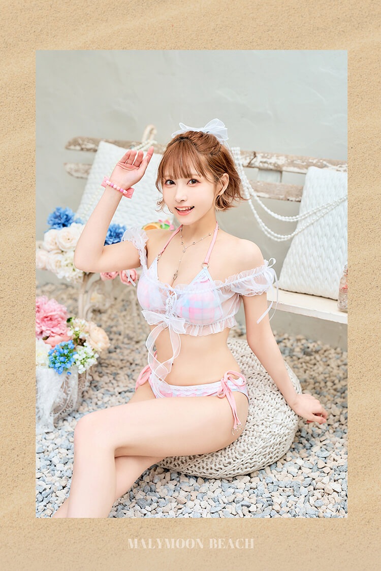 【即日発送】シルキーシャボンチェックビキニ《レディース水着7点セット》【Malymoon/マリームーン】【SW25002】