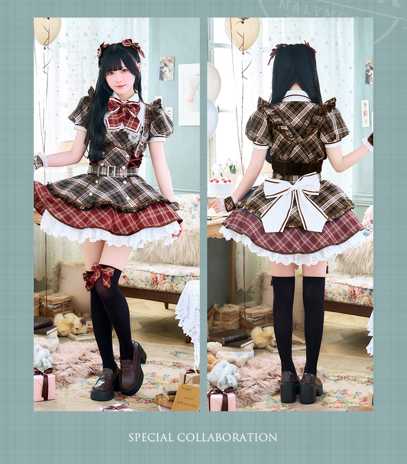 きゅるりんとしてみて着用 マリームーン　チェックメイド レッド ♡⋆___ きゅるりんってしてみて× Malymoon 🎀🧁 ▪︎ シャーベット