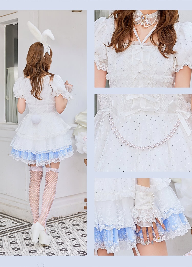 【即日発送】【沖縄コレクション着用】シャンメルティアードレースバニー《オリジナルコスプレ6点セット》【Malymoon/マリームーン】【CS25015】