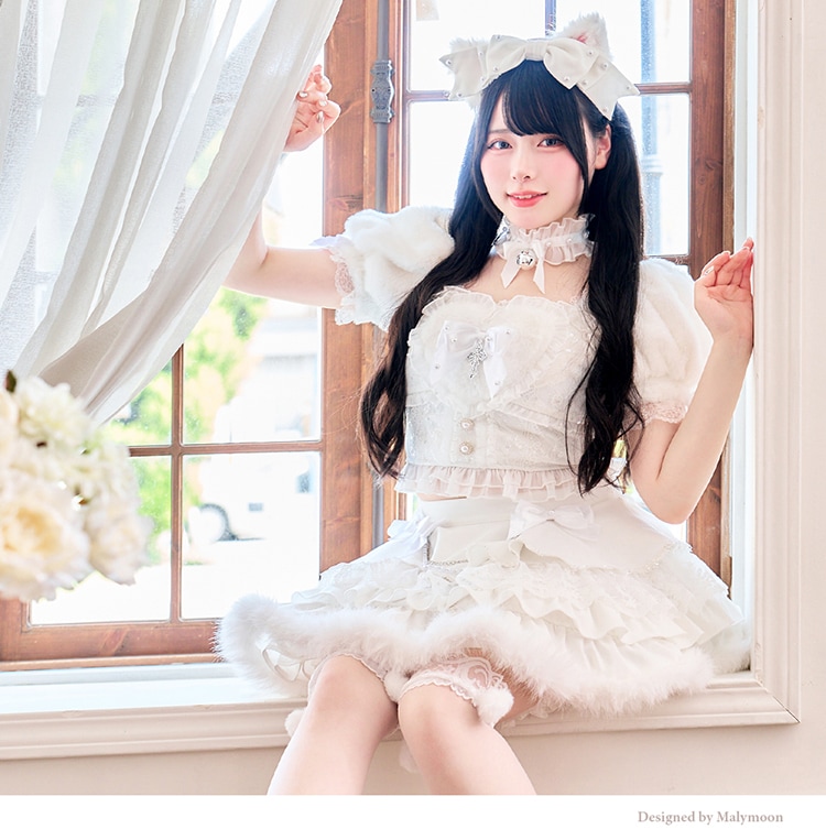 【予約-12月上旬頃より順次発送予定】【沖縄コレクション着用】【Mumei着用】ハートフルールキャット《オリジナルコスプレ12点セット》【Malymoon/マリームーン】【CS25020-3】