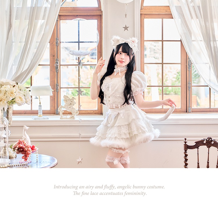 【予約-12月上旬頃より順次発送予定】【沖縄コレクション着用】【Mumei着用】ハートフルールキャット《オリジナルコスプレ12点セット》【Malymoon/マリームーン】【CS25020-3】