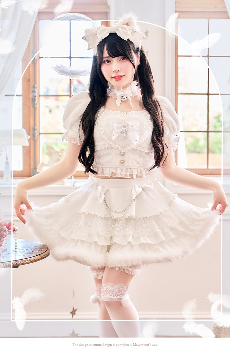 【Malymoon】ミルクパールストロベリーハートメイド 即日発送】【中村里砂着用】ミルクパールストロベリーハート