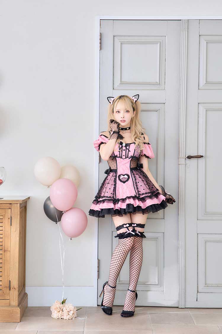 【即日発送】ノワレットハートバレンタインキャット《バレンタインコスプレ8点セット》【Malymoon/マリームーン】【CS25154】