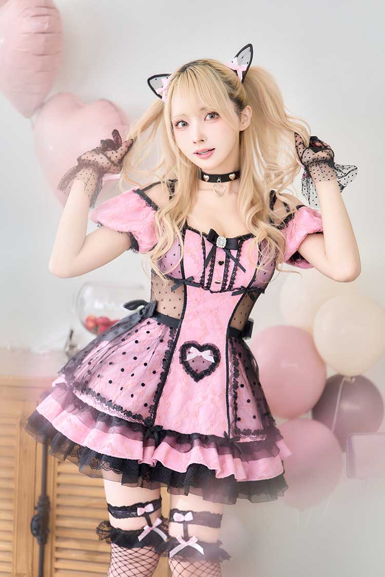 【即日発送】ノワレットハートバレンタインキャット《バレンタインコスプレ8点セット》【Malymoon/マリームーン】【CS25154】