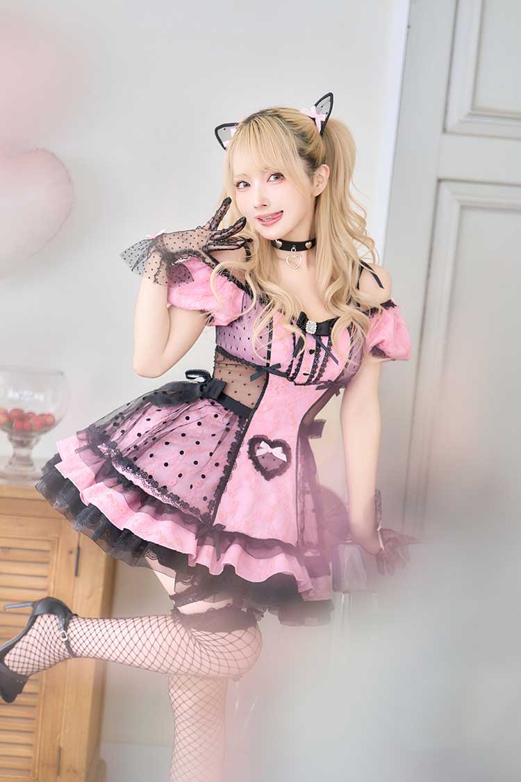 【即日発送】ノワレットハートバレンタインキャット《バレンタインコスプレ8点セット》【Malymoon/マリームーン】【CS25154】