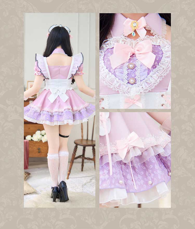 【即日発送】【Mumei着用】《pink&purple》フレンチガーリーメイド＆アニマル【Malymoon/マリームーン】【CS25181】【CS25193】【CS25204】【CS25210】