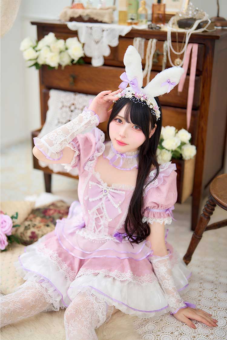 【即日発送】【Mumei着用】《pink&purple》フレンチガーリーメイド＆アニマル【Malymoon/マリームーン】【CS25181】【CS25193】【CS25204】【CS25210】