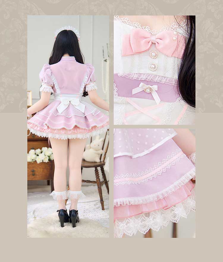 【即日発送】【Mumei着用】《pink&purple》フレンチガーリーメイド＆アニマル【Malymoon/マリームーン】【CS25181】【CS25193】【CS25204】【CS25210】