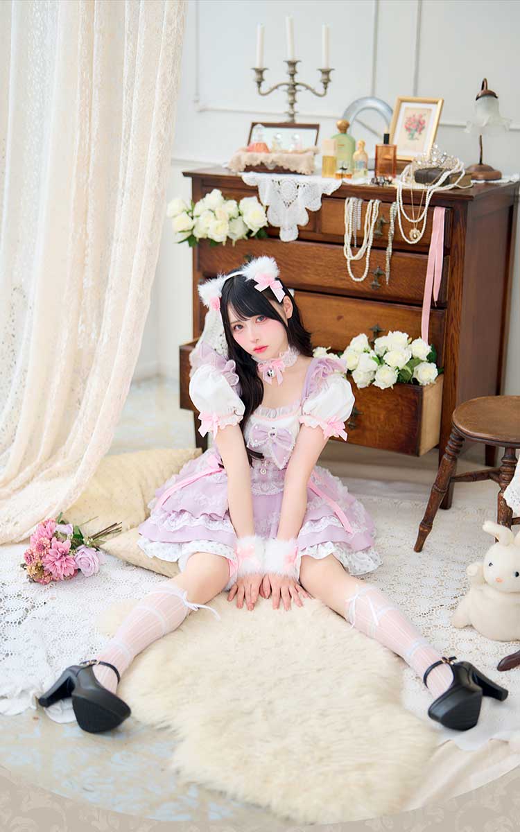 【即日発送】【Mumei着用】《pink&purple》フレンチガーリーメイド＆アニマル【Malymoon/マリームーン】【CS25181】【CS25193】【CS25204】【CS25210】