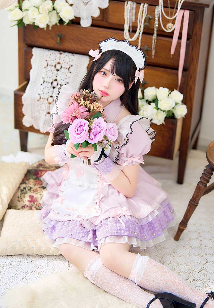 【即日発送】【Mumei着用】《pink&purple》フレンチガーリーメイド＆アニマル【Malymoon/マリームーン】【CS25181】【CS25193】【CS25204】【CS25210】
