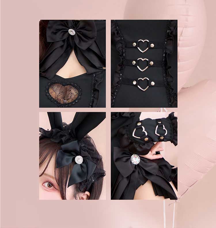 【即日発送】モードハートレオタードバニー《オリジナルコスプレ11点セット》【Malymoon/マリームーン】【CS25217】