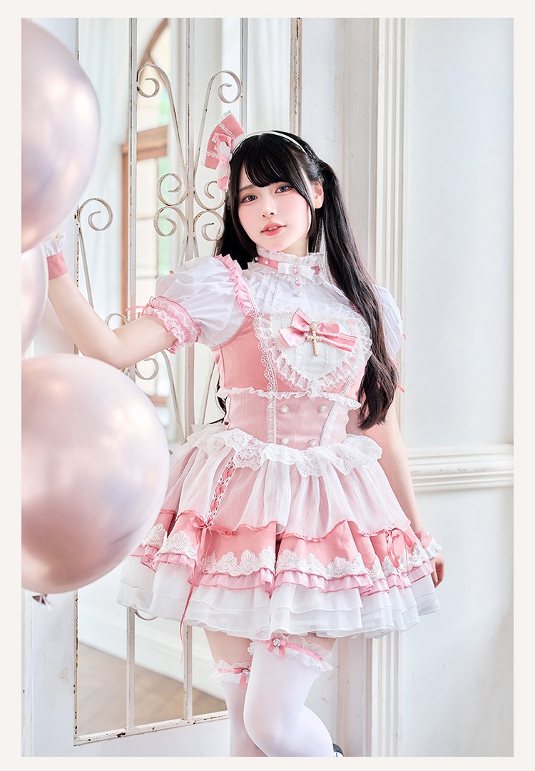 【即日発送】【Mumei着用】パルフェレースドリーミーナース《ハロウィンコスプレ10点セット》【Malymoon/マリームーン】【CS25039-2】