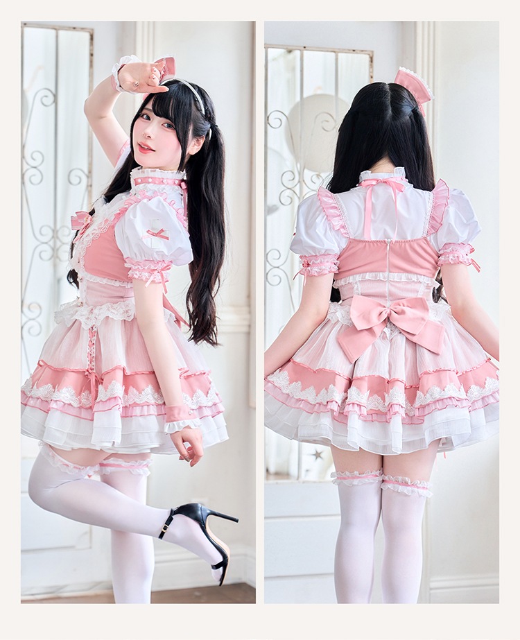 【即日発送】【Mumei着用】パルフェレースドリーミーナース《ハロウィンコスプレ10点セット》【Malymoon/マリームーン】【CS25039-2】