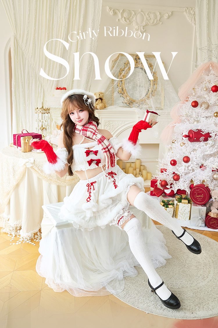 【即日発送】ノエルシャルムスノーガール《クリスマスコスプレ10点セット》【Malymoon/マリームーン】【CS25150】