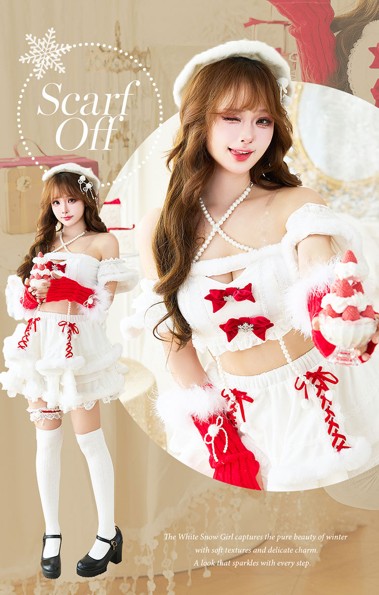 【即日発送】ノエルシャルムスノーガール《クリスマスコスプレ10点セット》【Malymoon/マリームーン】【CS25150】