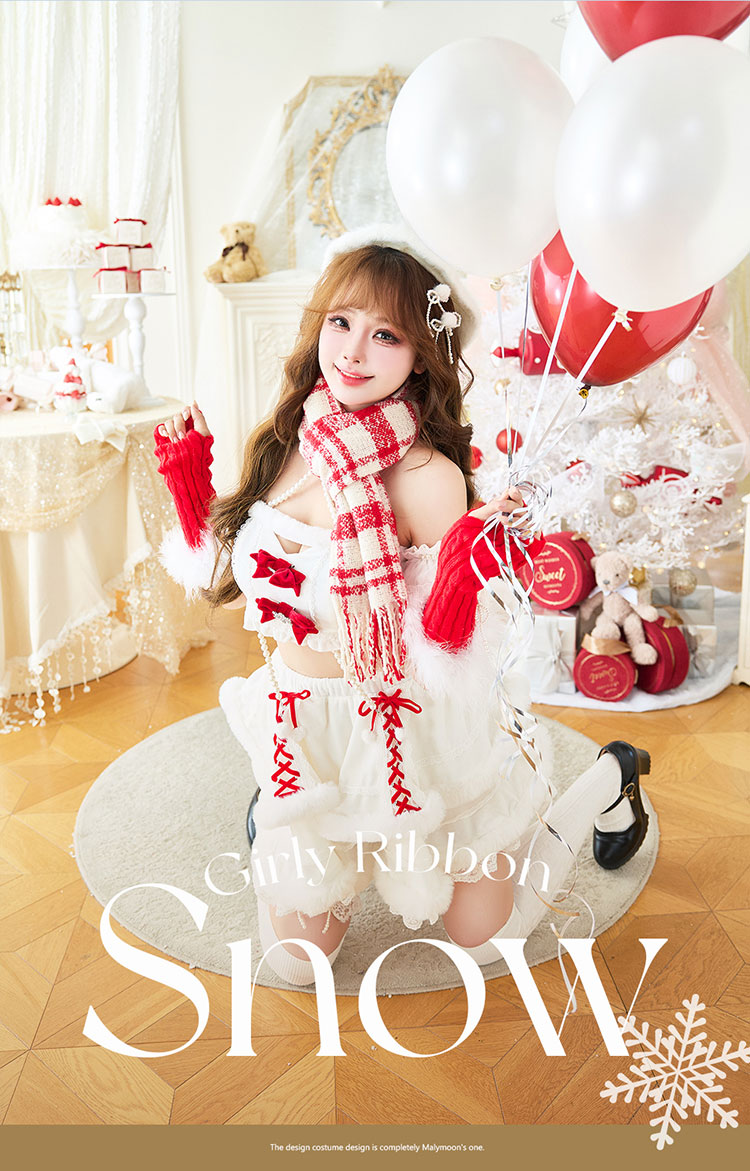 【即日発送】ノエルシャルムスノーガール《クリスマスコスプレ10点セット》【Malymoon/マリームーン】【CS25150】