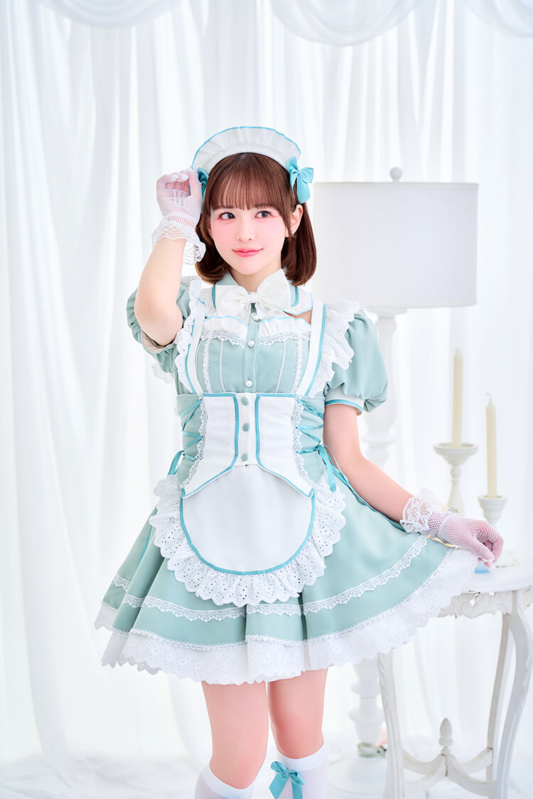 【即日発送】【小野緑着用】アンティークレースブランシュメイド《オリジナルコスプレ8点セット》【Malymoon/マリームーン】【CS25191-2】