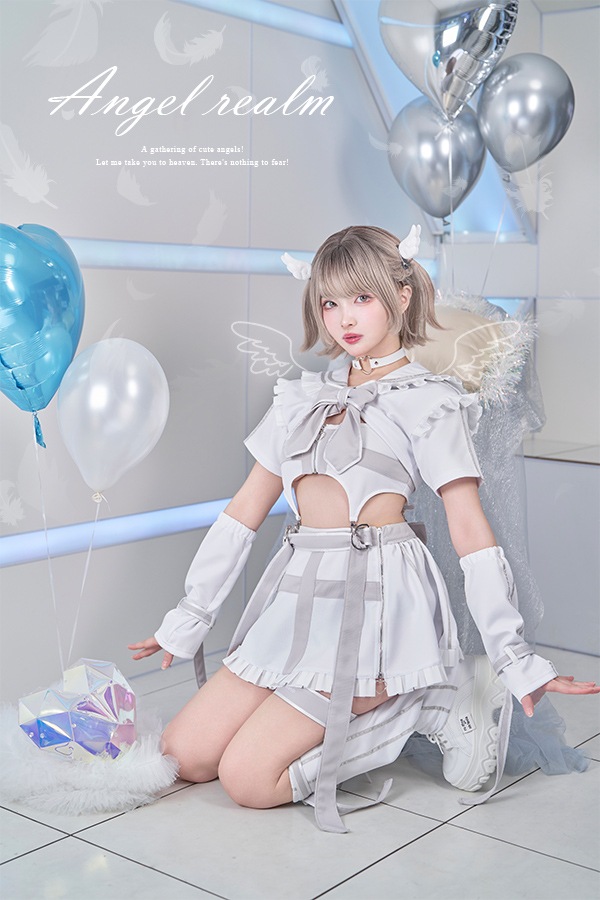 【即日発送】..天使界隈..ミルキーセーラーエンジェル《ハロウィンコスプレ8点セット》【Malymoon/マリームーン】【9885-2】