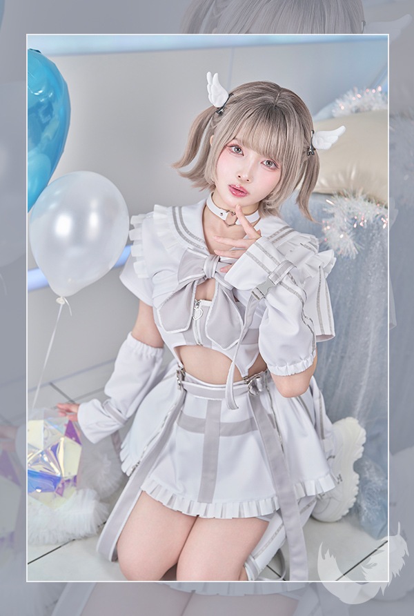 【即日発送】..天使界隈..ミルキーセーラーエンジェル《ハロウィンコスプレ8点セット》【Malymoon/マリームーン】【9885-2】