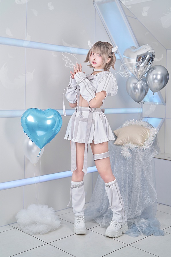 【即日発送】..天使界隈..ミルキーセーラーエンジェル《ハロウィンコスプレ8点セット》【Malymoon/マリームーン】【9885-2】