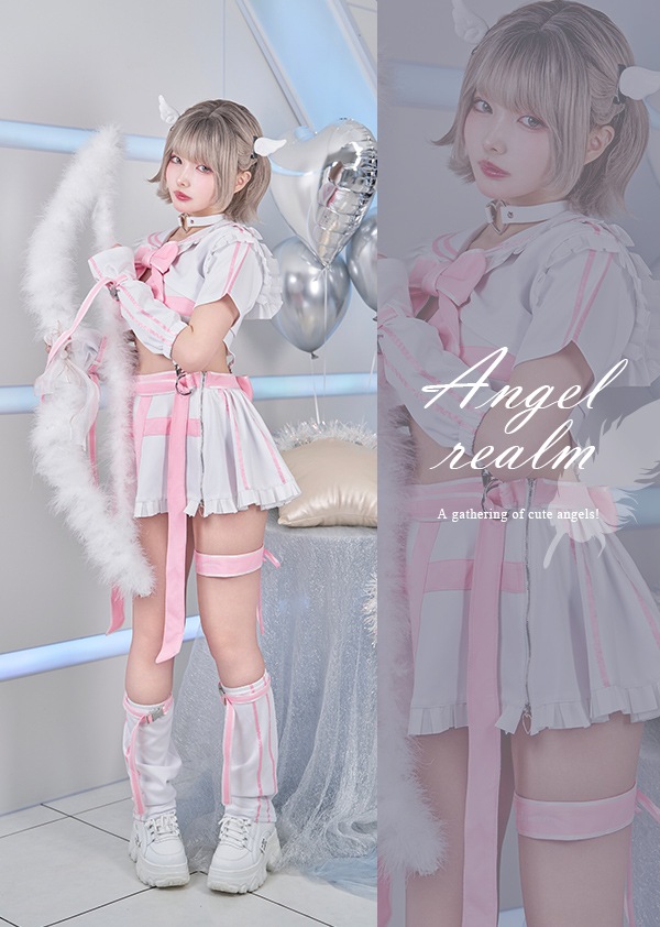 【即日発送】..天使界隈..ミルキーセーラーエンジェル《ハロウィンコスプレ8点セット》【Malymoon/マリームーン】【9885-2】