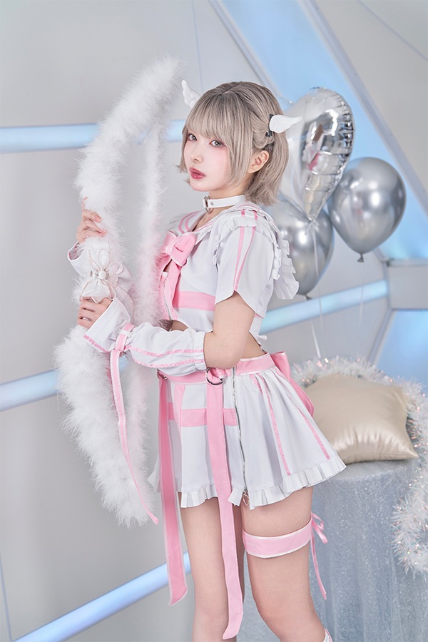 【即日発送】..天使界隈..ミルキーセーラーエンジェル《ハロウィンコスプレ8点セット》【Malymoon/マリームーン】【9885-2】