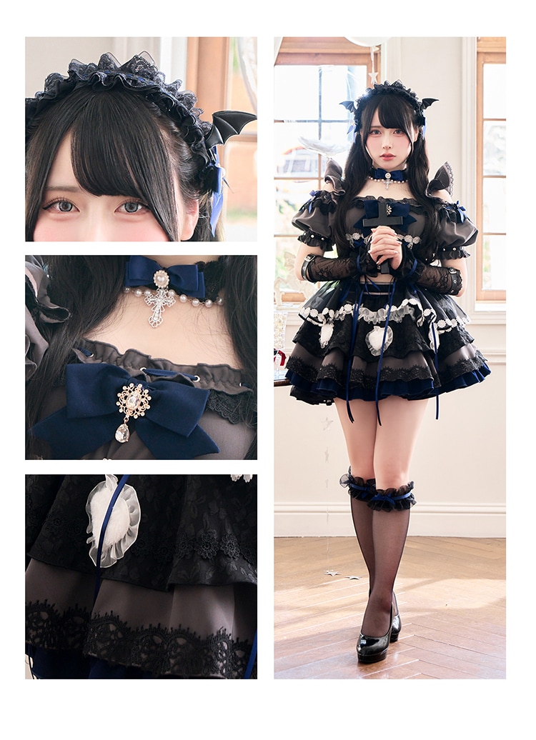 バブルハートドーリーデビル　コスプレ14点セットMalymoon/マリームーン バブルハートドーリーデビル コスプレ14点セットMalymoon/マリー