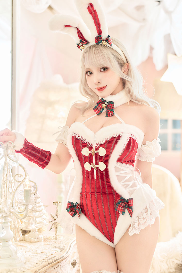 即日発送】メルトノエルバニー《クリスマスコスプレ8点セット