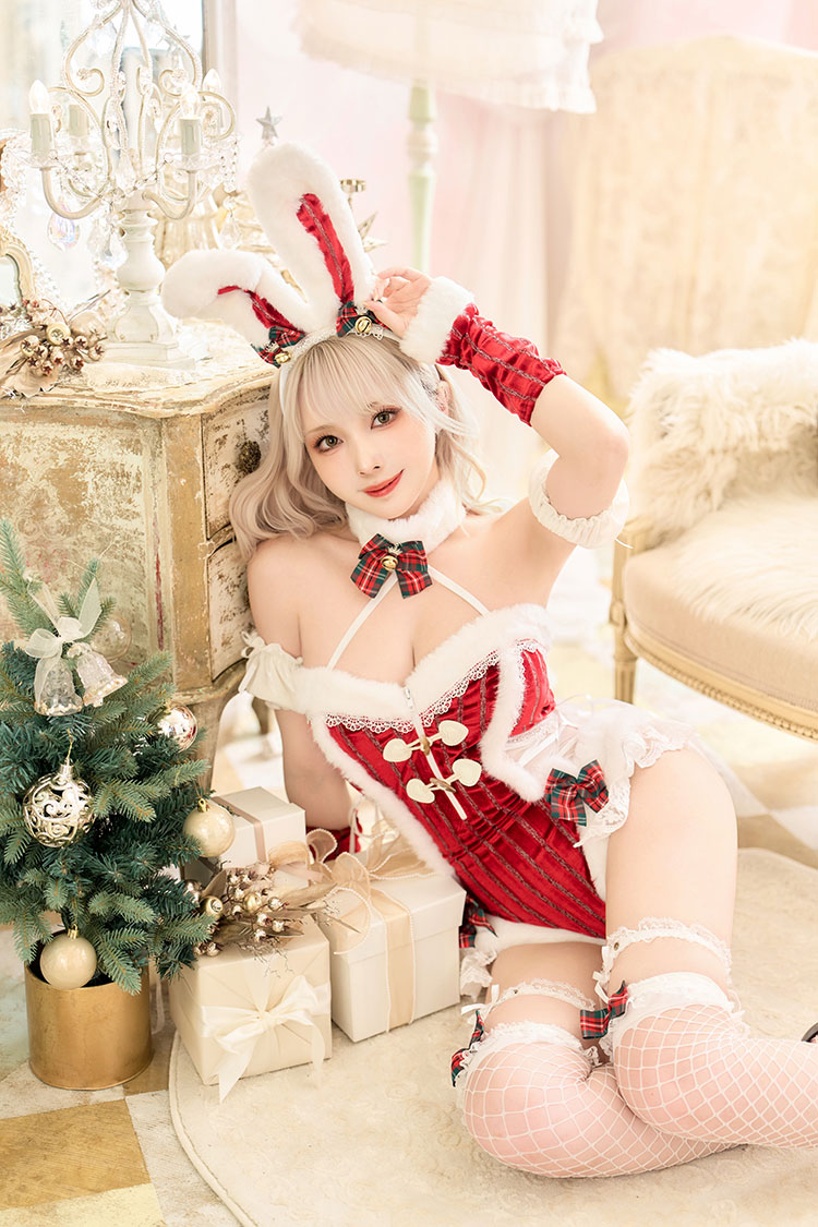 即日発送】メルトノエルバニー《クリスマスコスプレ8点セット