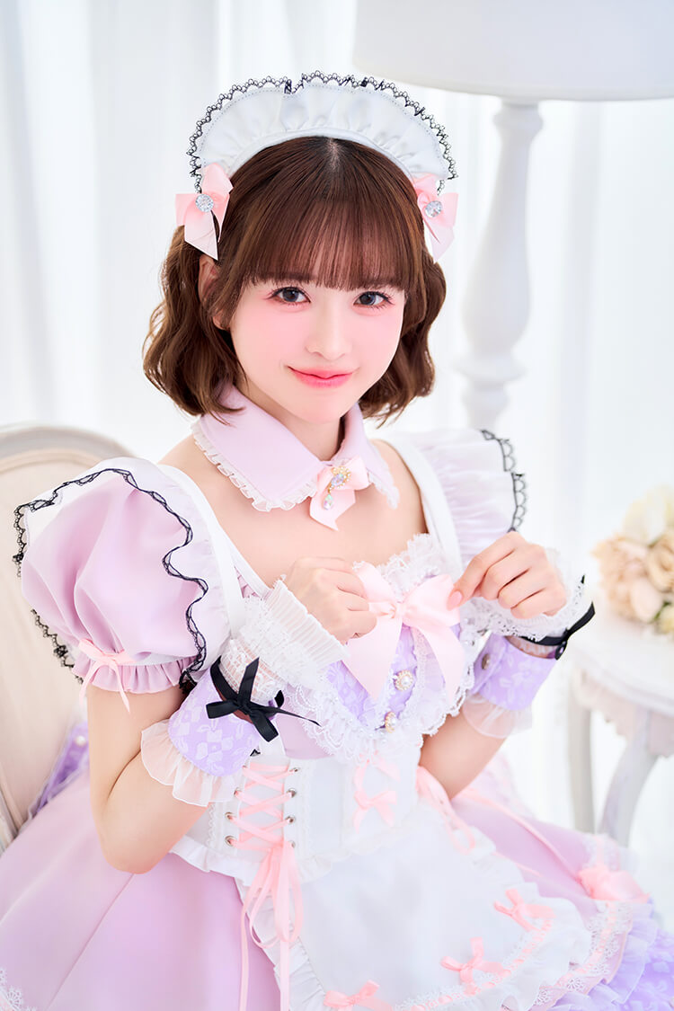 【ブルー/パープルは予約】【小野緑着用】ドリーミーハートフリルチュチュメイド《オリジナルコスプレ8点セット》【Malymoon/マリームーン】【CS25181-2】