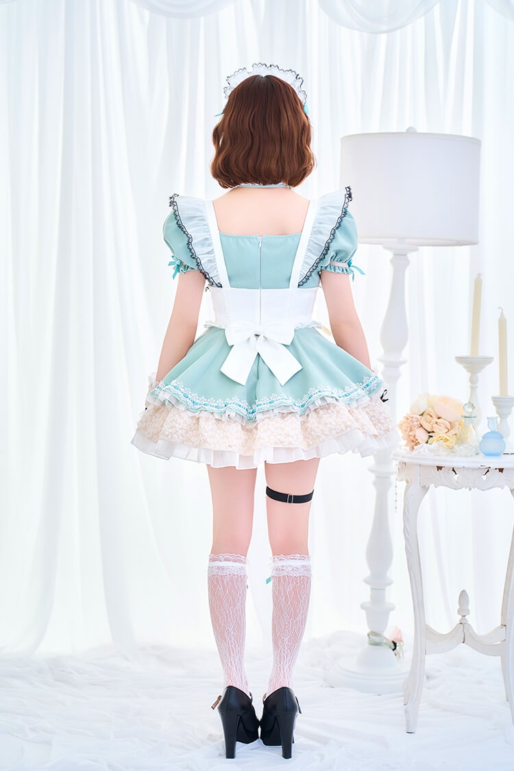 【ブルー/パープルは予約】【小野緑着用】ドリーミーハートフリルチュチュメイド《オリジナルコスプレ8点セット》【Malymoon/マリームーン】【CS25181-2】