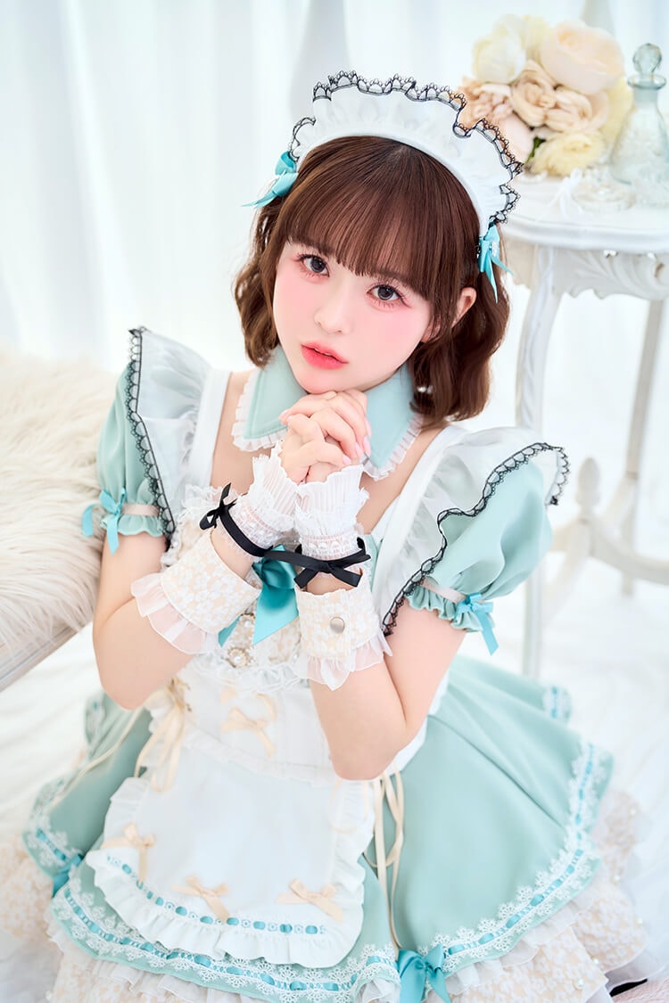 【ブルー/パープルは予約】【小野緑着用】ドリーミーハートフリルチュチュメイド《オリジナルコスプレ8点セット》【Malymoon/マリームーン】【CS25181-2】