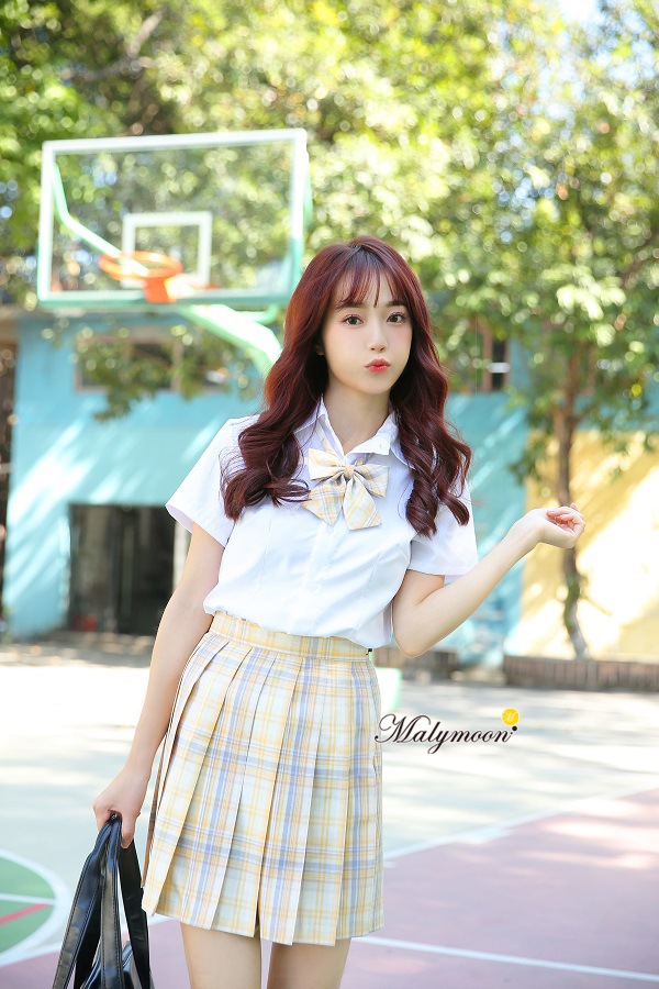 JK制服/チェック柄女子高生コスプレ《ハロウィンコスプレ3点セット》【Malymoon/マリームーン】【odr8195】