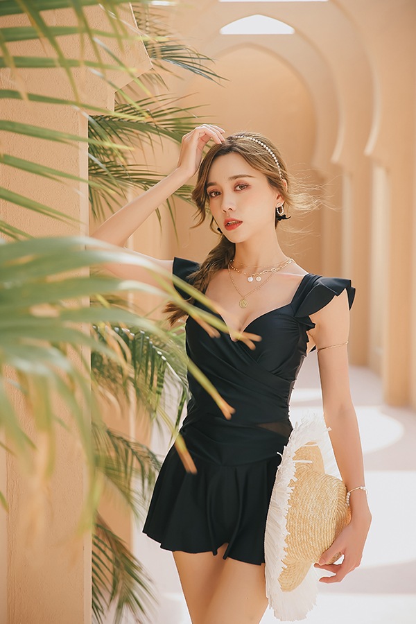 【取り寄せ】ワンピーススカート水着3カラー《レディース水着1点セット》【os20146】