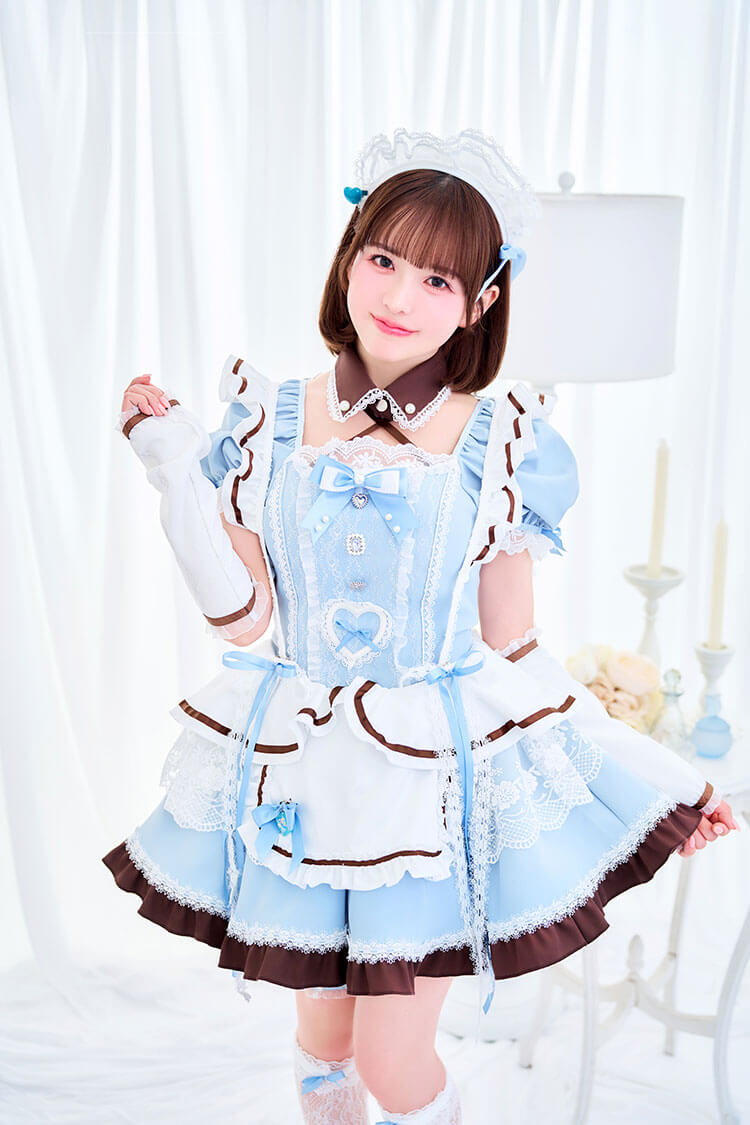 【即日発送】【小野緑着用】ブーケリボンジュエルブルーメイド《ホワイトデーコスプレ11点セット》【Malymoon/マリームーン】【CS25156-3】