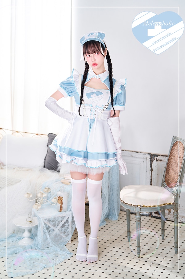【即日発送】【中村里砂着用】メランコリーマーメイドナース《ハロウィンコスプレ6点セット》【Malymoon/マリームーン】【10025】