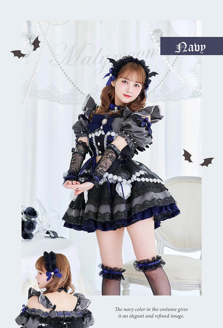 【レッドは予約】【沖縄コレクション着用】【佐藤ノア着用】バブルハートドーリーデビル《オリジナルコスプレ14点セット》【Malymoon/マリームーン】【CS25042】